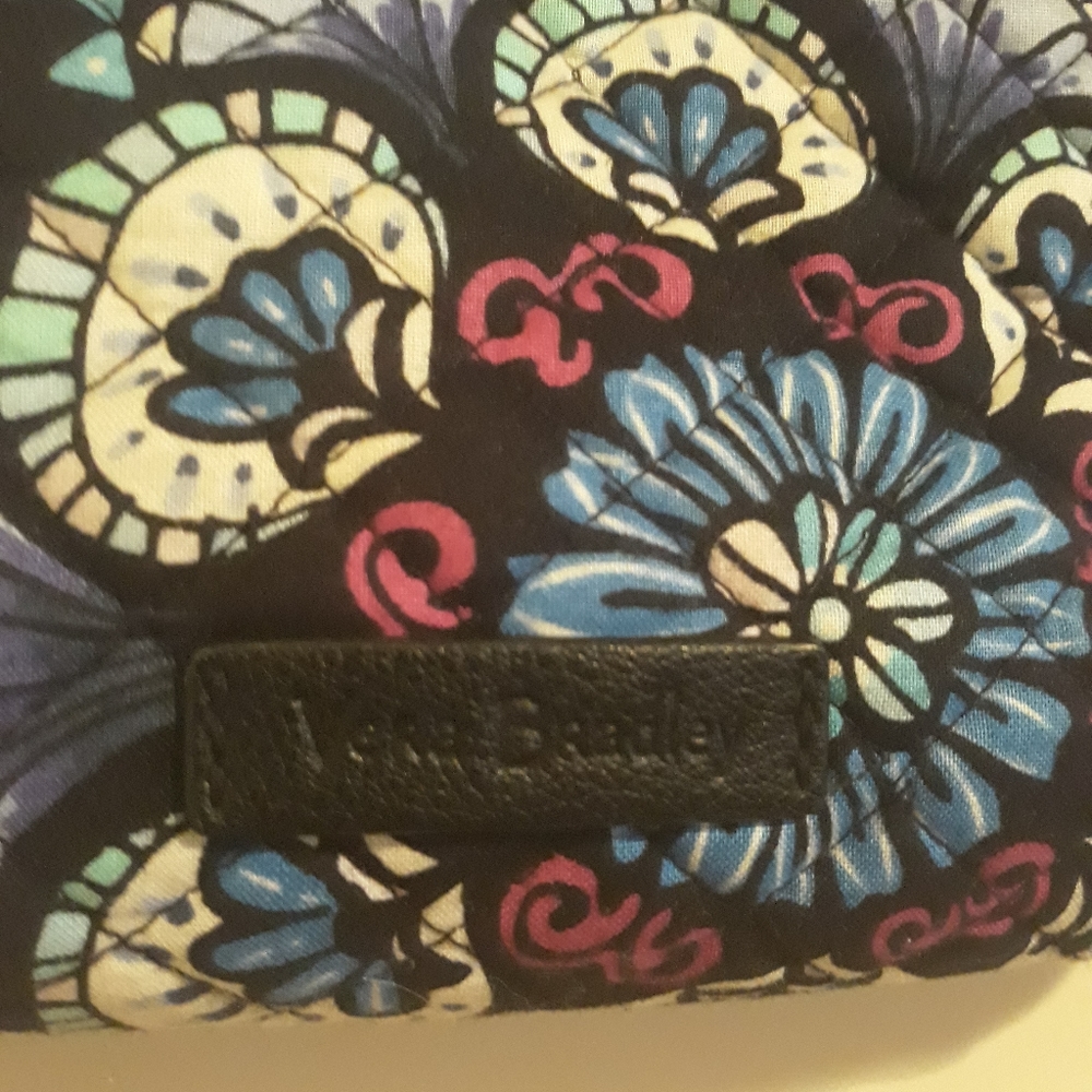 Vera Bradley Black Floral Crossbody with Blue, Purple & Pink Accents - Picture 2 of 4